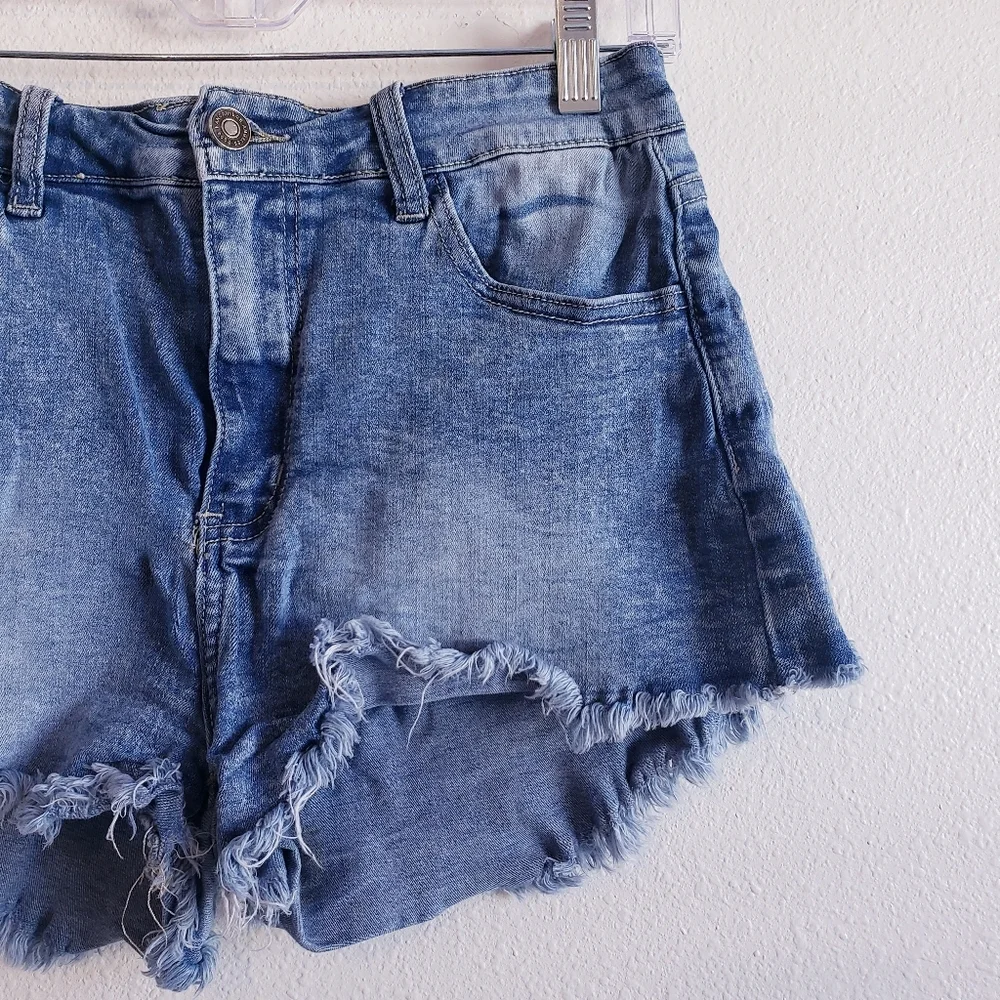 KanCan Distressed Denim Jean Cut Off Shorts
